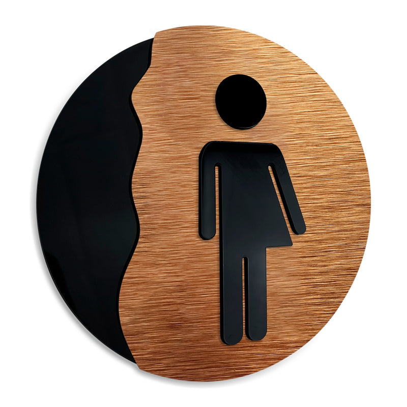 GENDER NEUTRAL BATHROOM SIGN - Toilet Symbol | ALUMADESIGNCO