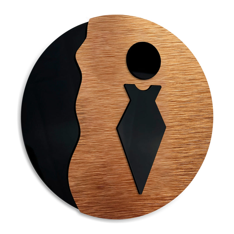 FEMALE Bathroom Sign - Women Restroom Symbol / Decal | ALUMADESIGNCO
