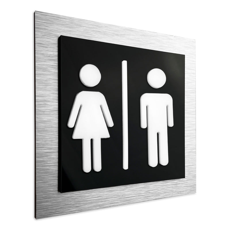UNISEX SYMBOLS - Bathroom Male Female Sticker / Decal | ALUMADESIGNCO 