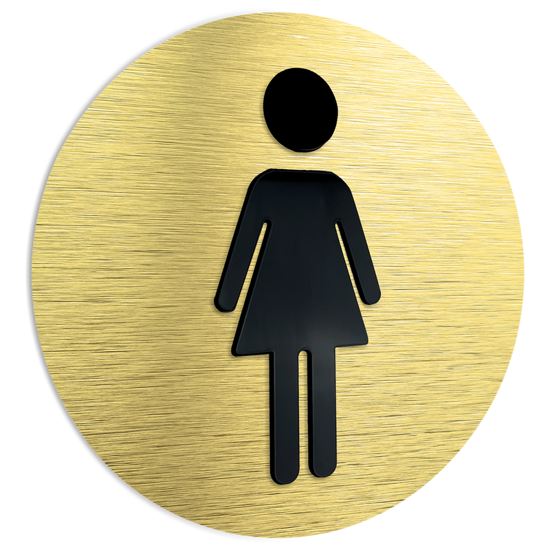 FEMALE BATHROOM SIGN - Restroom Gender - Women Symbol | ALUMADESIGNCO