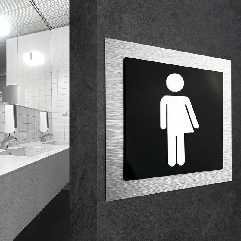 GENDER NEUTRAL RESTROOM SIGNS-Toilet Symbol | ALUMADESIGNCO