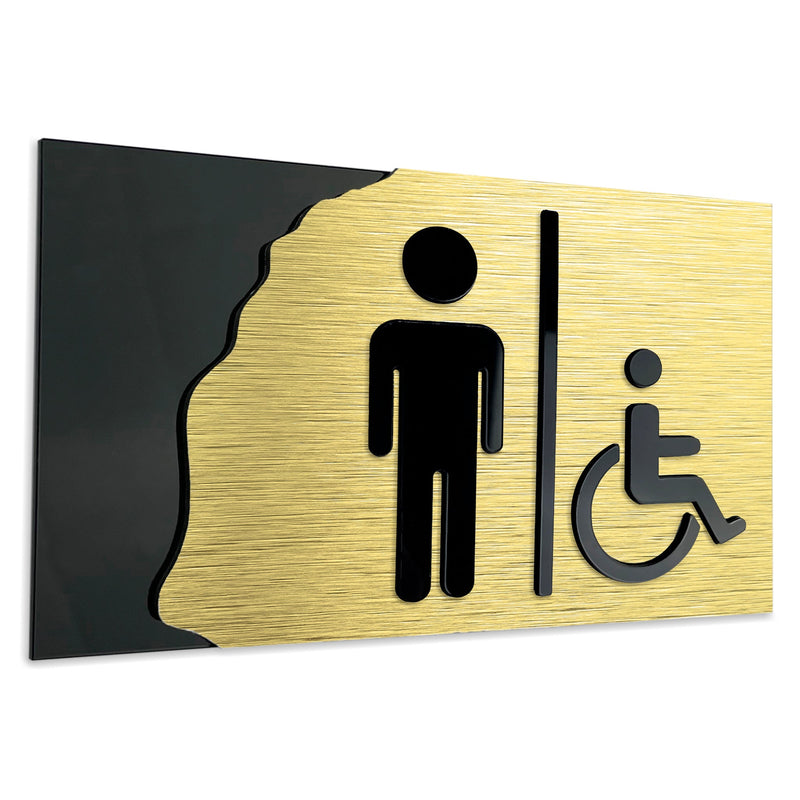 MALE BATHROOM SYMBOL - HANDICAP SIGN - WC Signage | ALUMADESIGNCO