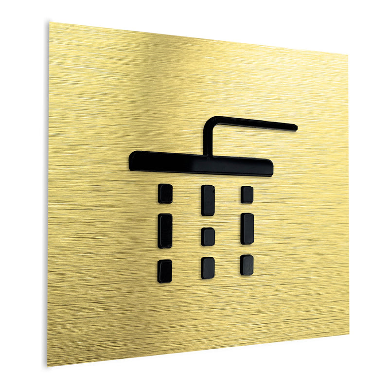 SHOWER SIGN - ALUMA Door Signs - Custom Door Signs For Business & Office