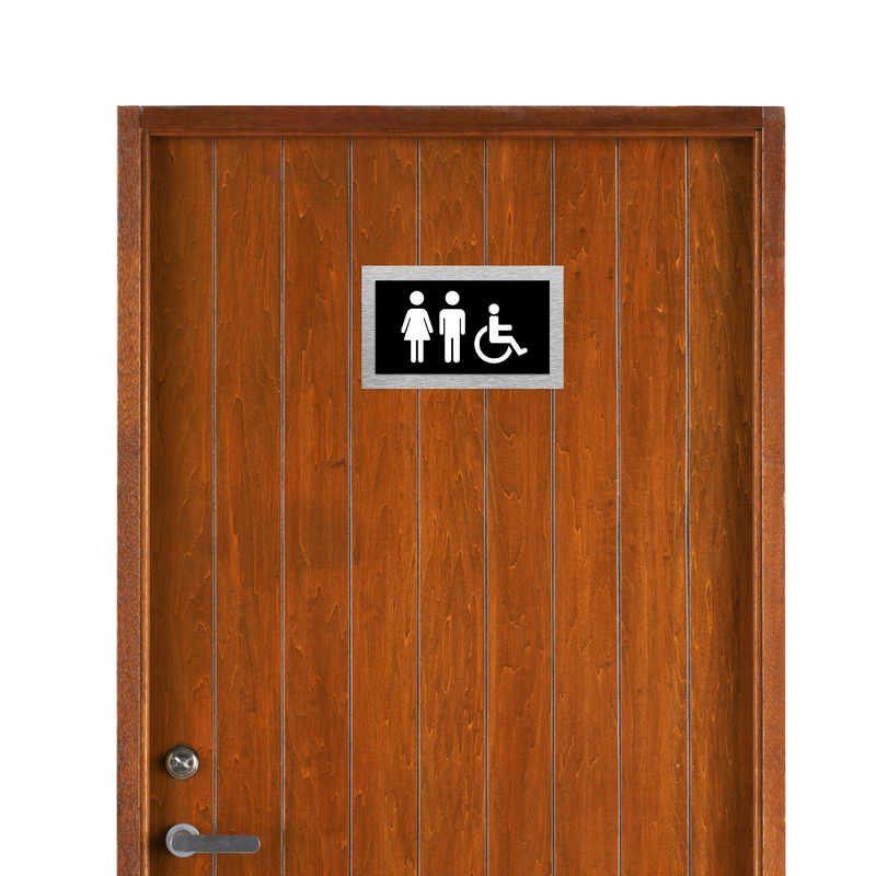 UNISEX SYMBOLS - Bathroom Male Female Sticker / Decal | ALUMADESIGNCO