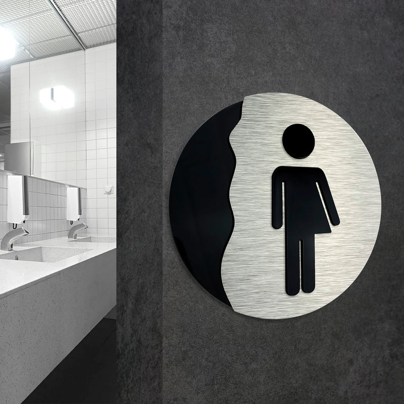 GENDER NEUTRAL BATHROOM SIGN - Toilet Symbol | ALUMADESIGNCO