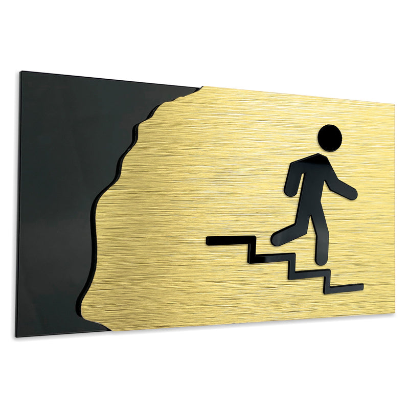 STAIRCASE RIGHT SIGN - ALUMA Door Signs - Custom Door Signs For Business & Office