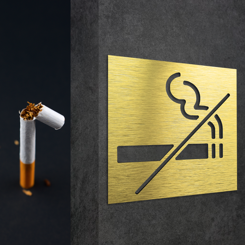 NO SMOKING SIGN - ALUMA Door Signs - Custom Door Signs For Business & Office