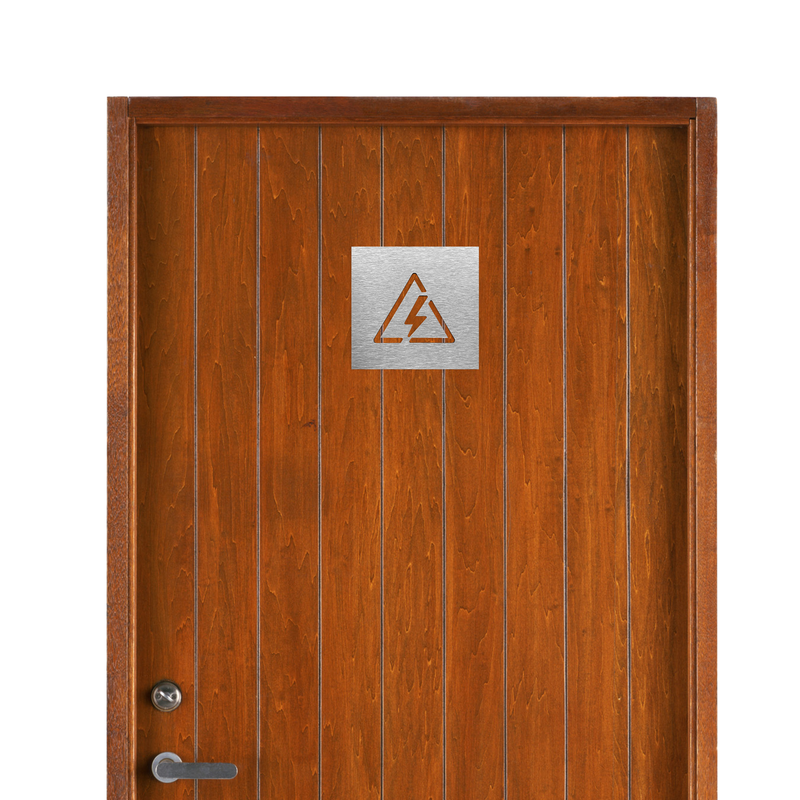 ELECTRICITY WARNING SIGN - Office Door Symbol| ALUMADESIGNCO
