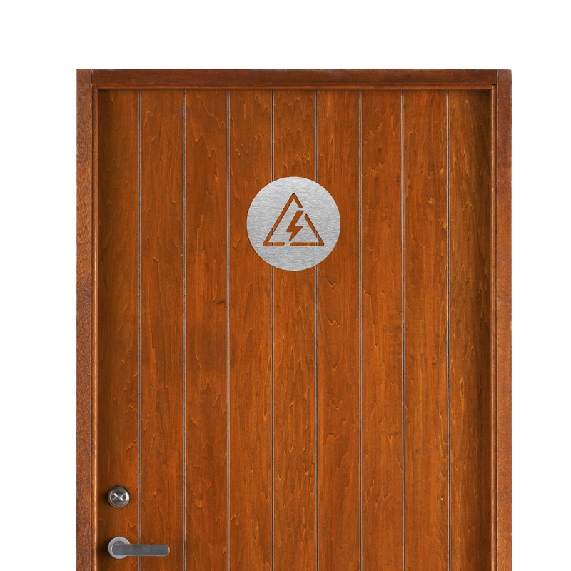 ELECTRICITY WARNING SIGN - Office Door Symbol| ALUMADESIGNCO
