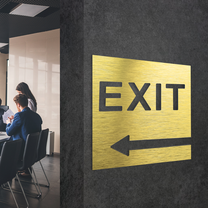 Exit Sign - Office, Hotel Room/Wall Decals | ALUMADESIGNCO