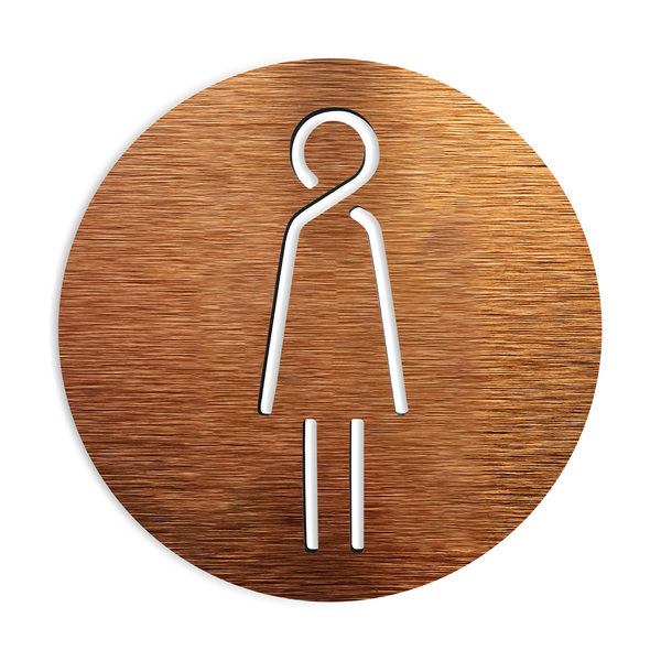 FEMALE BATHROOM SIGN - Toilets - Gender - Women Symbol | ALUMADESIGNCO