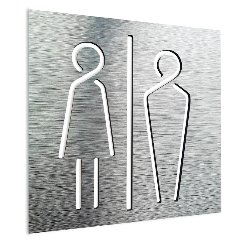 UNISEX SYMBOL - Bathroom Male Female Sticker / Decal | ALUMADESIGNCO 