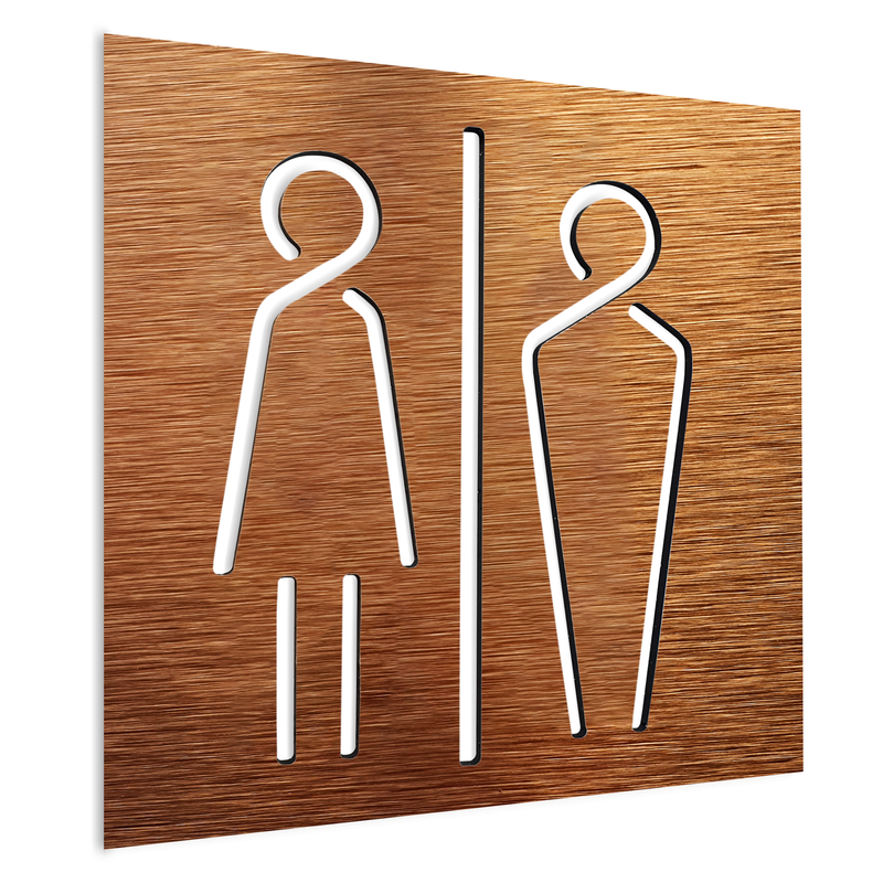 UNISEX SYMBOL - Bathroom Male Female Sticker / Decal | ALUMADESIGNCO 