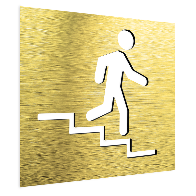 RIGHT STAIRCASE SIGN - ALUMA Door Signs - Custom Door Signs For Business & Office