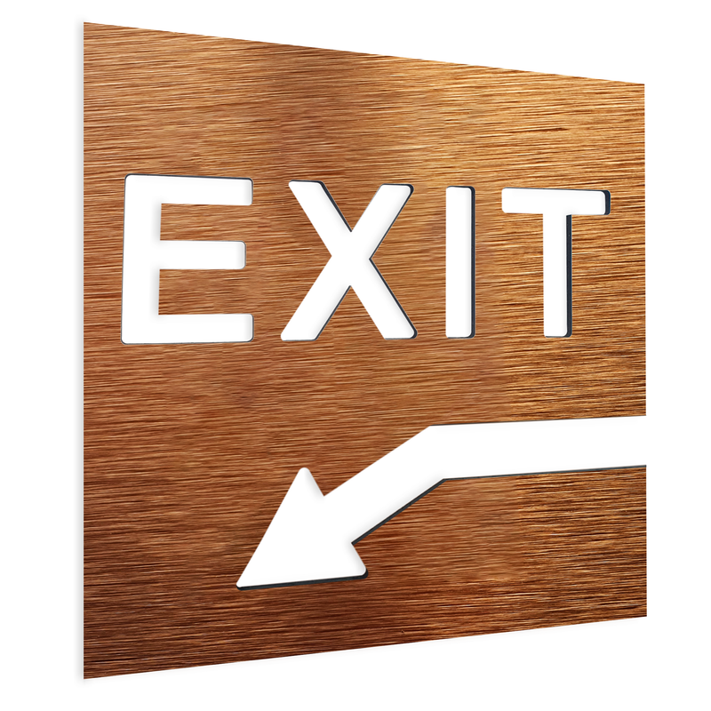 Exit Sign - Office, Hotel Door/Wall Decals | ALUMADESIGNCO