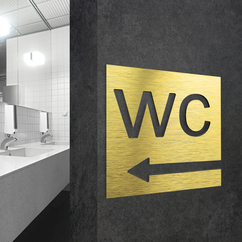 WC BATHROOM SIGN -  Restrooms/Toilet Decals - Symbols | ALUMADESIGNCO