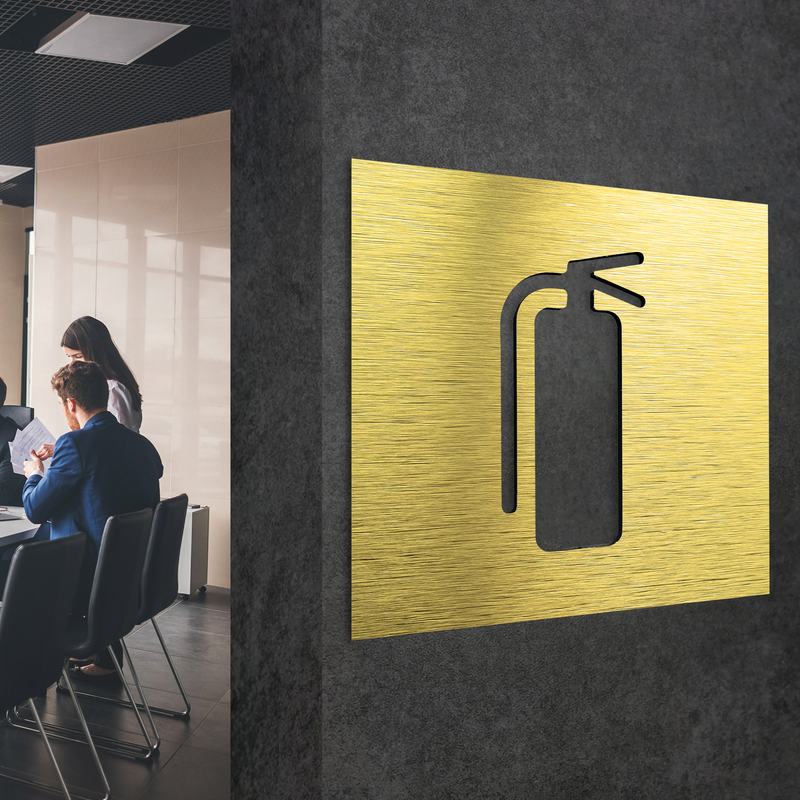 FIRE EXTINGUISHER SIGN - Office Wall Decal | ALUMADESIGNCO