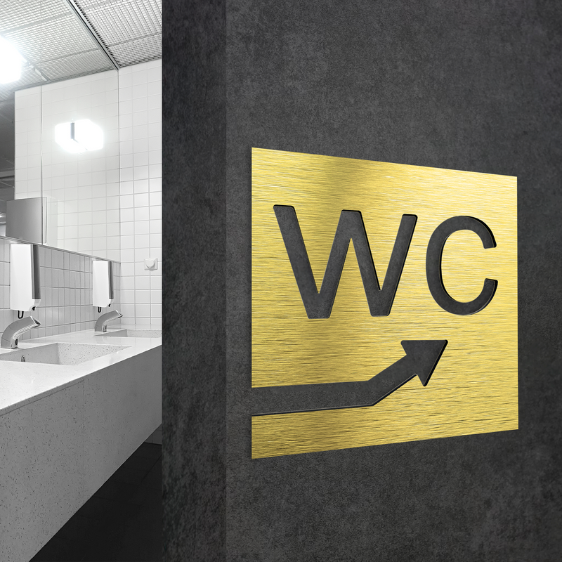 WC BATHROOM SIGN -  Restrooms/Toilet Decals - Symbols | ALUMADESIGNCO