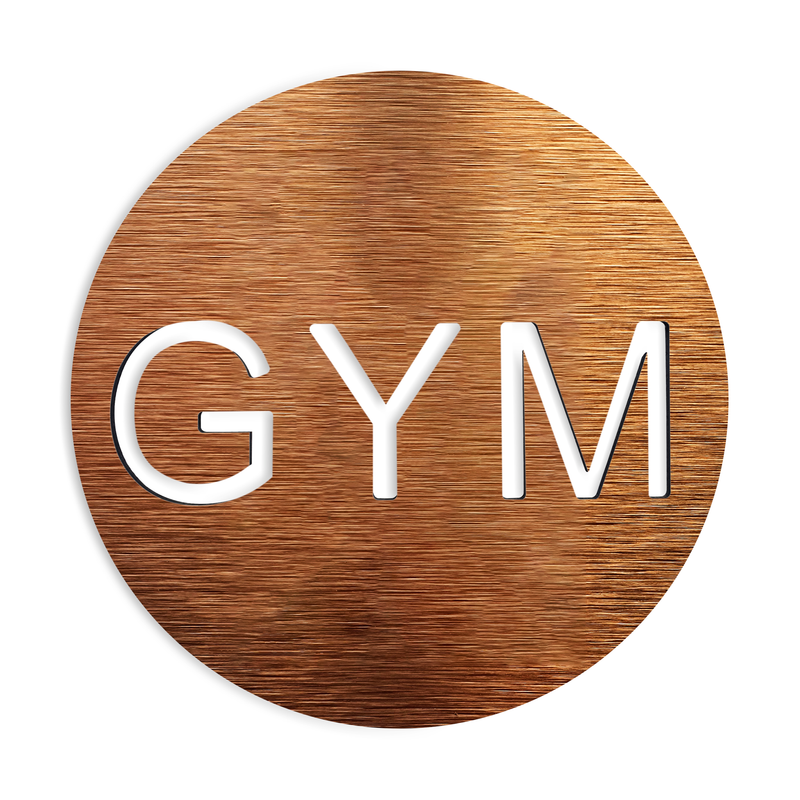 GYM SIGN - Workout Door Decal / Symbol | ALUMADESIGNCO