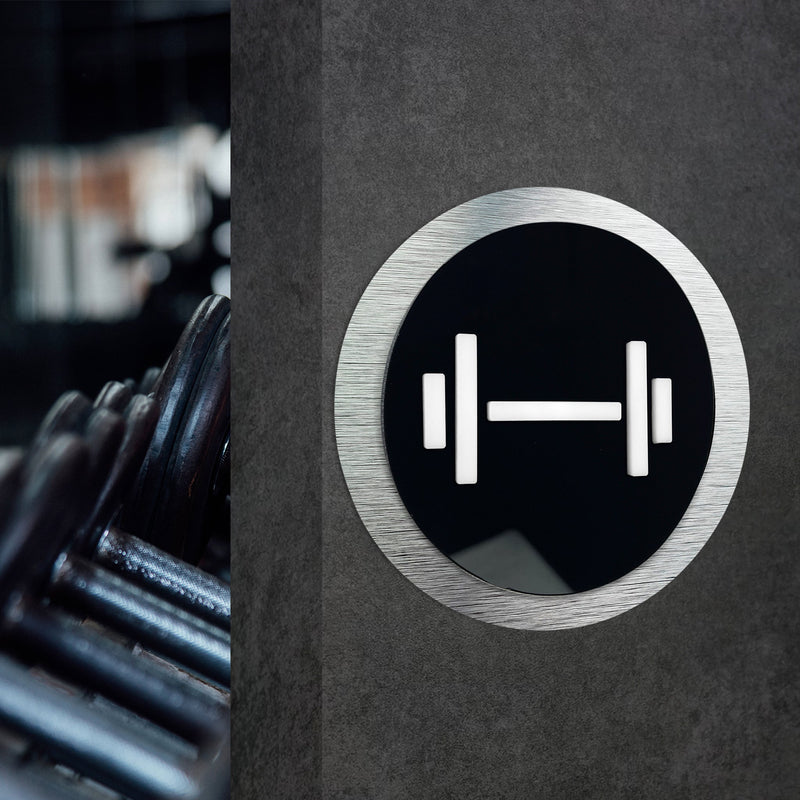 GYM SIGN - Workout/Fitness Room/Door Signage | ALUMADESIGNCO