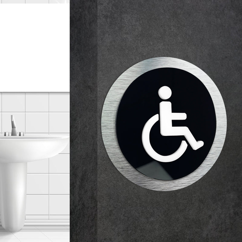 HANDICAP RESTROOM SIGN - Bathroom Symbol | ALUMADESIGNCO