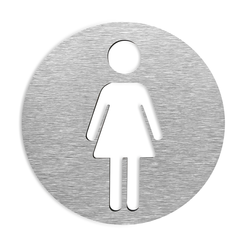 FEMALE BATHROOM SIGN - Restroom Gender - Women Symbol | ALUMADESIGNCO