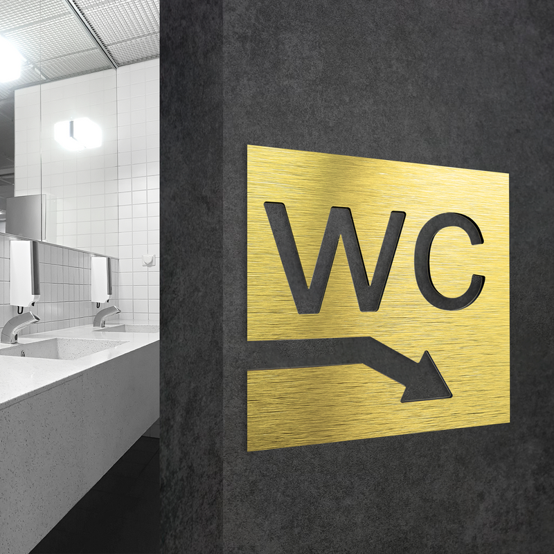 WC SIGN - Bathroom / Toilet Doors /  Unisex Rooms | ALUMADESIGNCO
