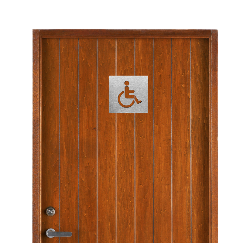 HANDICAP SIGN - BATHROOM SYMBOL - Unisex Toilet Decals | ALUMADESIGNCO