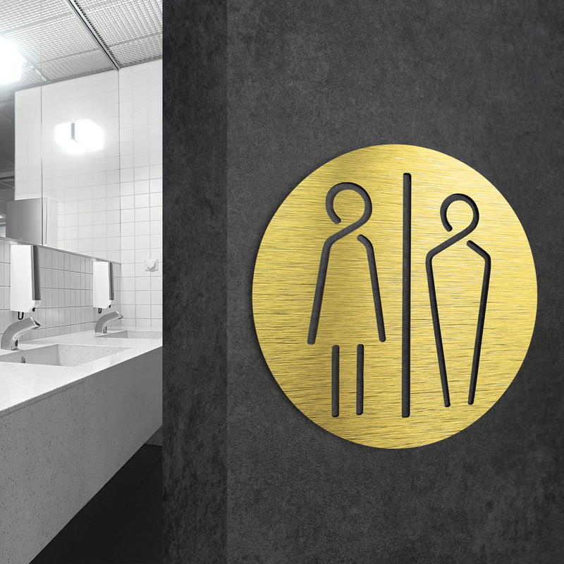 UNISEX SYMBOLS - Bathroom Male Female Sticker / Decal | ALUMADESIGNCO 