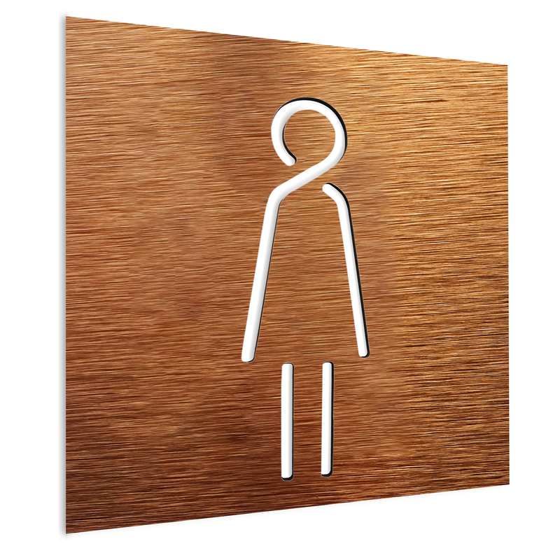 FEMALE SIGN - Bathroom Symbol / Door Decal | ALUMADESIGNCO
