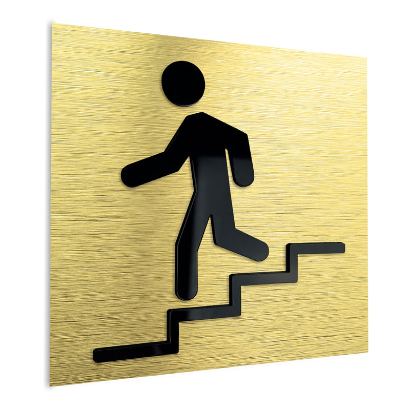 STAIRCASE LEFT SIGN - ALUMA Door Signs - Custom Door Signs For Business & Office