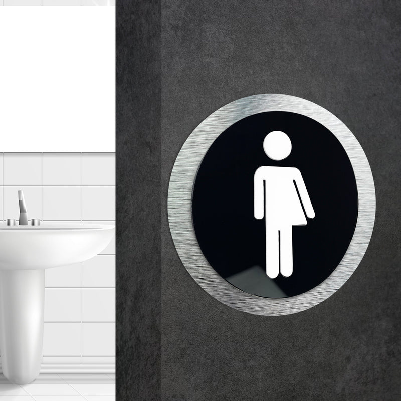 GENDER NEUTRAL BATHROOM SIGN-WC Door Symbol | ALUMADESIGNCO