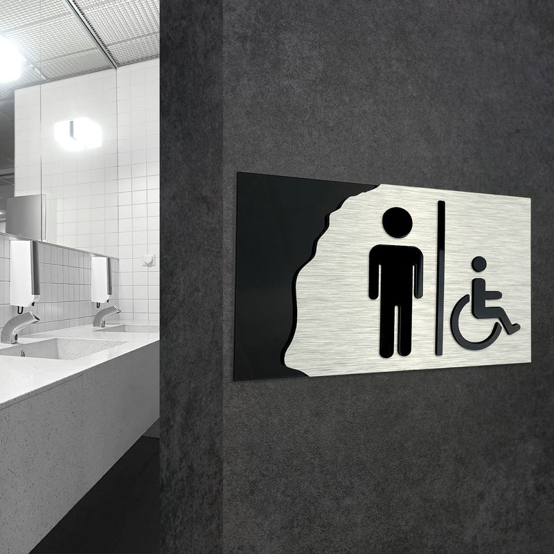 MALE BATHROOM SYMBOL - HANDICAP SIGN - WC Signage | ALUMADESIGNCO